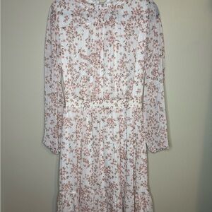 Draper James Pink Floral Ruffle Dress